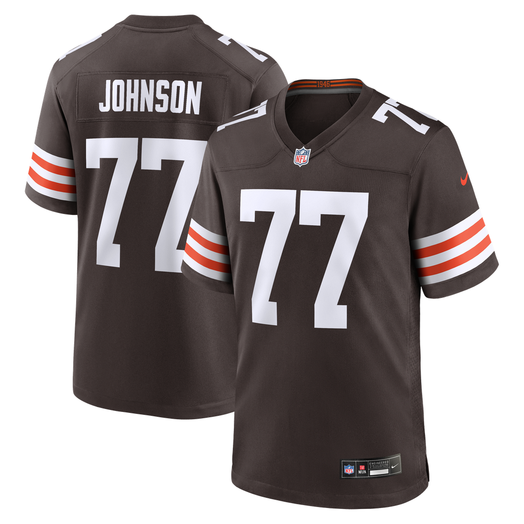 Cleveland Browns Zion Johnson Nike Team Game Jersey - Brown