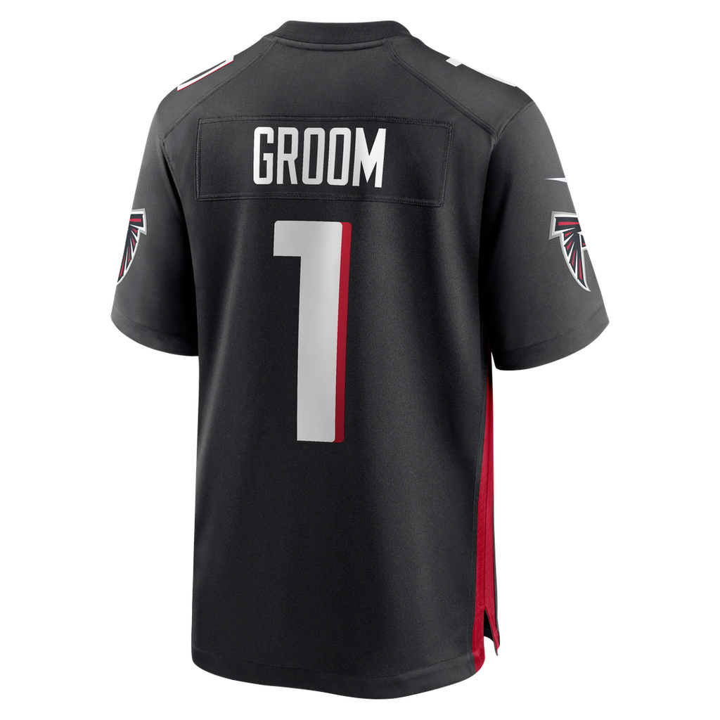 Atlanta Falcons Number 1 Groom Nike Game Jersey - Black