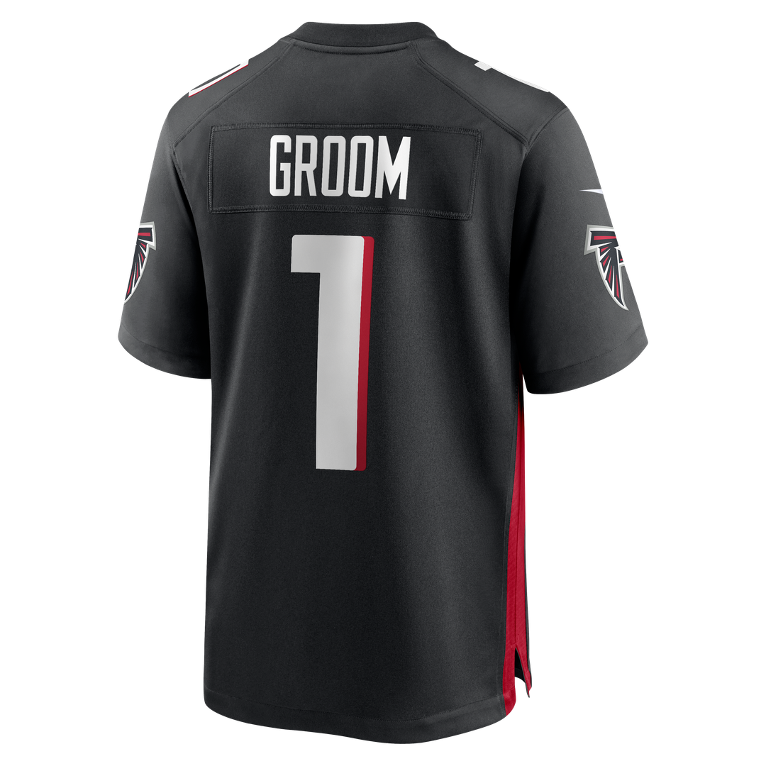 Atlanta Falcons Number 1 Groom Nike Game Jersey - Black