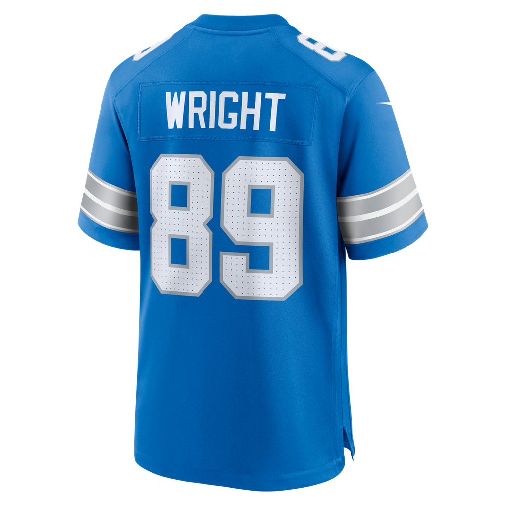 Detroit Lions Brock Wright Nike Team Game Jersey - Blue
