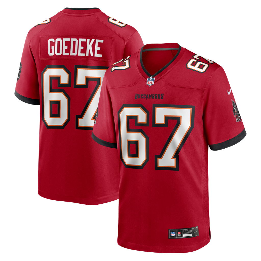 Tampa Bay Buccaneers Luke Goedeke Nike Game Player Jersey - Red