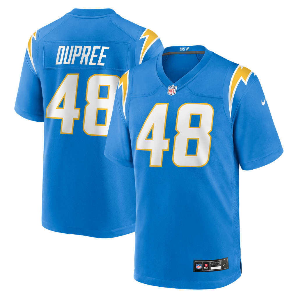 Los Angeles Chargers Bud Dupree Nike Team Game Jersey - Powder Blue