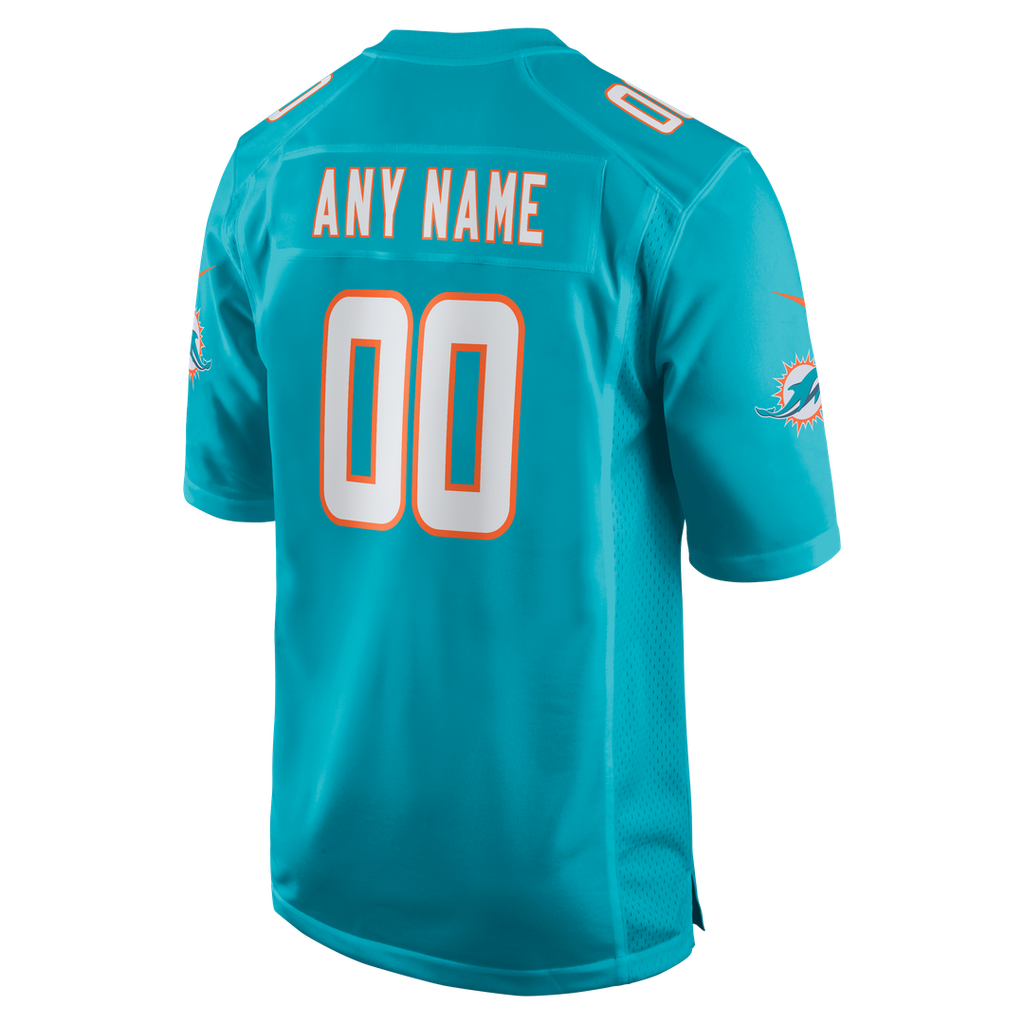 Miami Dolphins Nike Custom Game Jersey - Aqua