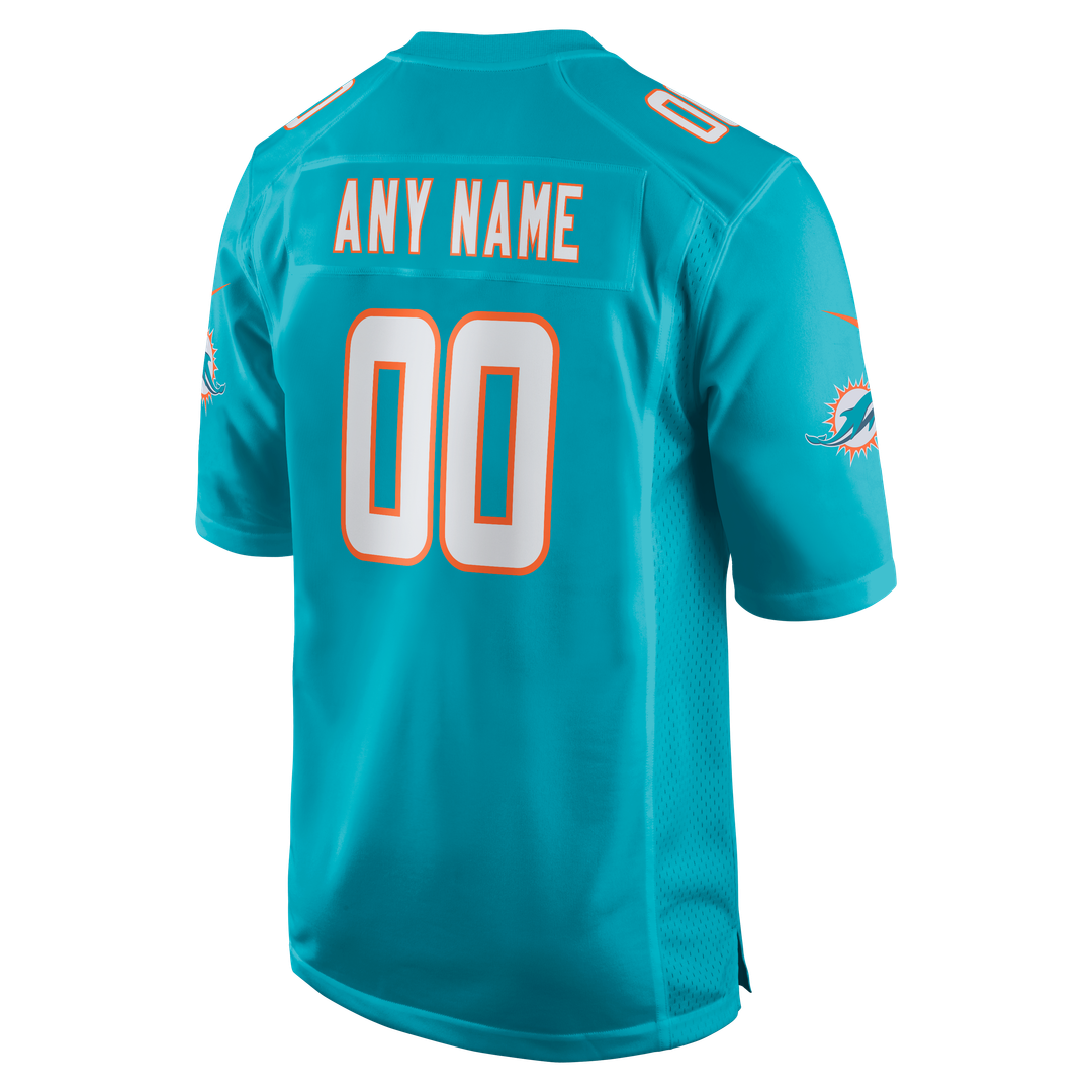 Miami Dolphins Nike Custom Game Jersey - Aqua
