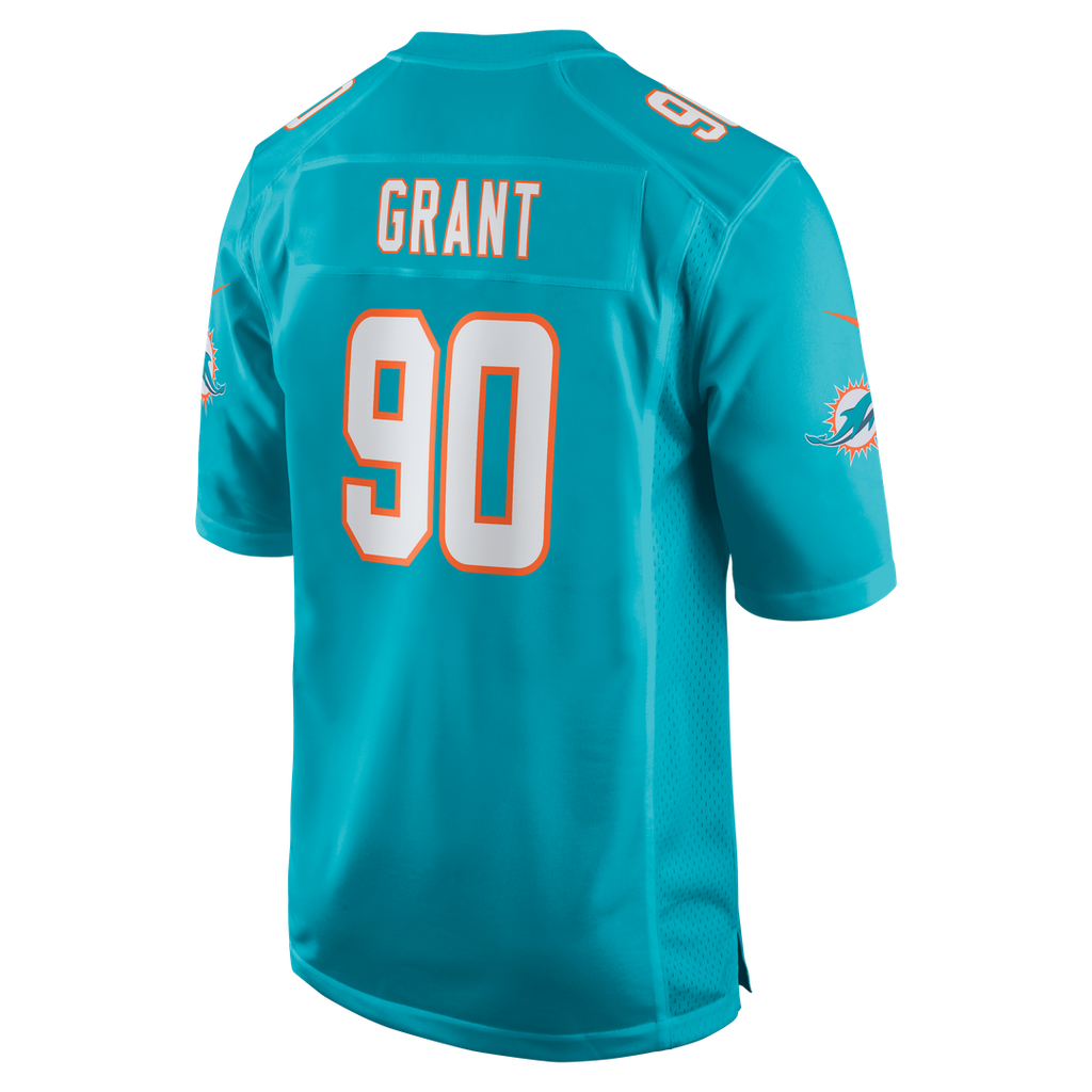 Miami Dolphins Kenneth Grant Nike Team Game Jersey - Aqua
