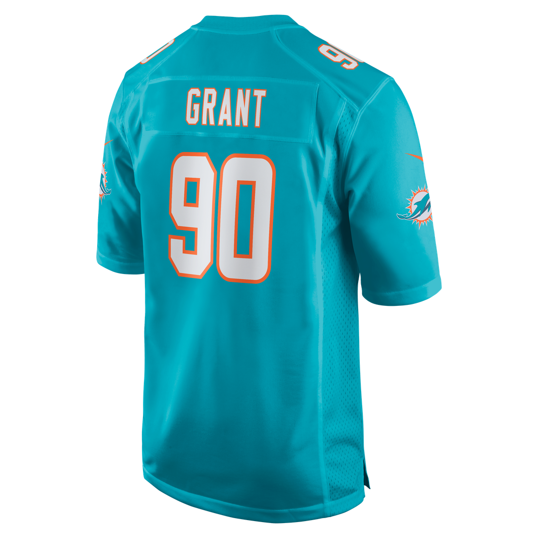 Miami Dolphins Kenneth Grant Nike Team Game Jersey - Aqua