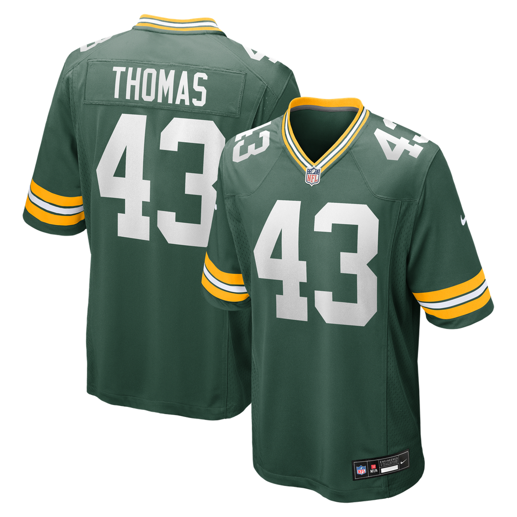 Green Bay Packers Kiondre Thomas Nike Game Player Jersey - Green
