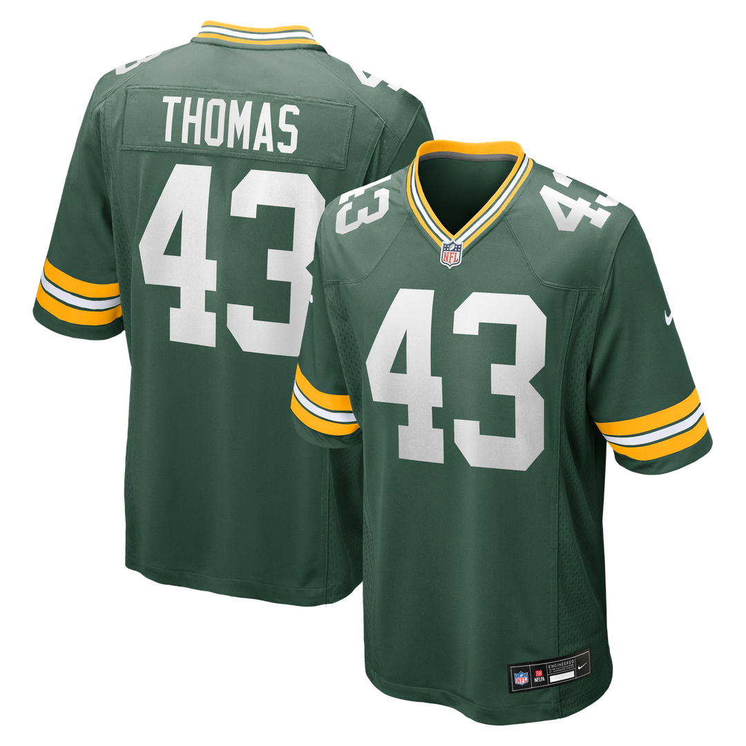 Green Bay Packers Kiondre Thomas Nike Game Player Jersey - Green