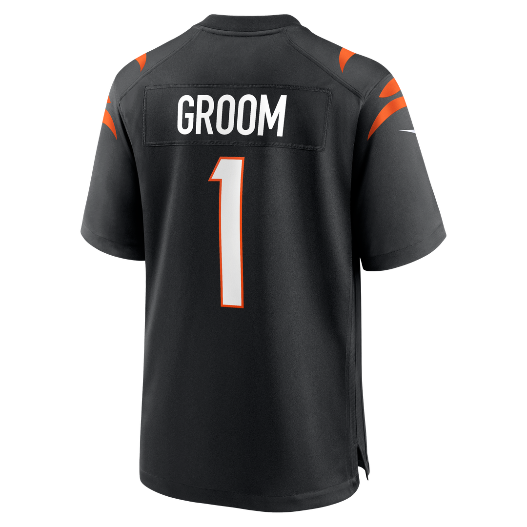 Cincinnati Bengals Number 1 Groom Nike Game Jersey - Black