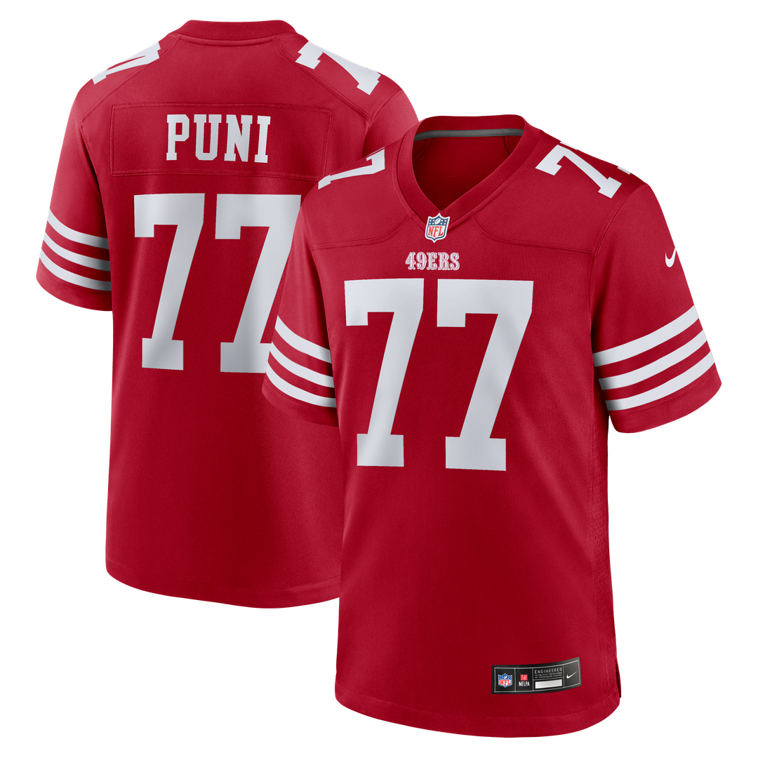 San Francisco 49ers Dominick Puni Nike Team Game Jersey - Scarlet