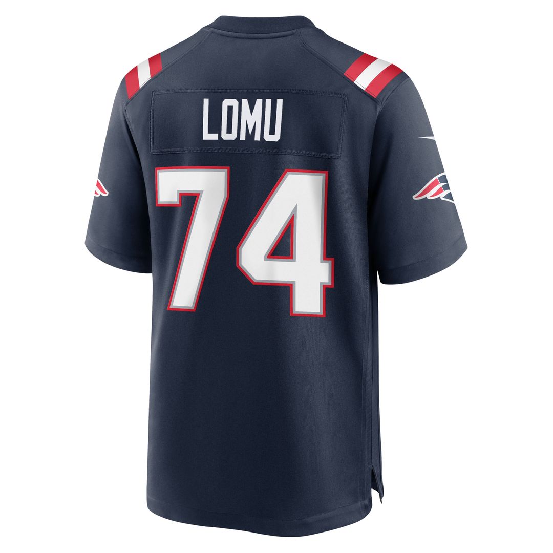 New England Patriots Caleb Lomu Nike Team Game Jersey - Navy