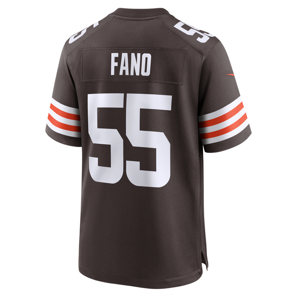 Cleveland Browns Spencer Fano Nike Team Game Jersey - Brown