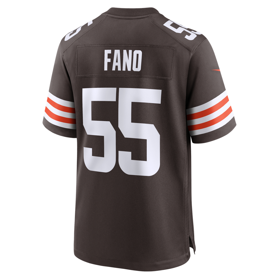 Cleveland Browns Spencer Fano Nike Team Game Jersey - Brown