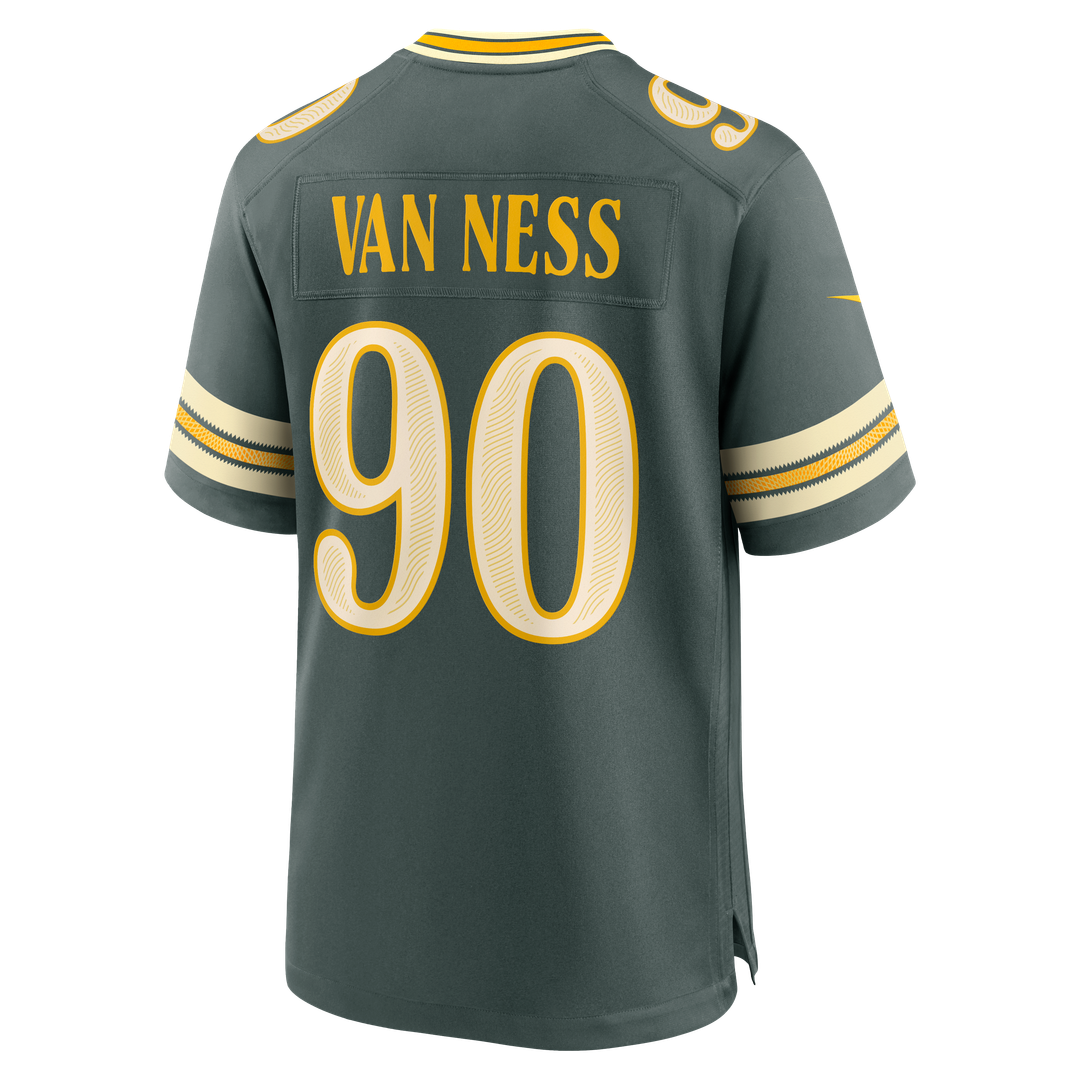Green Bay Packers Lukas Van Ness Nike 2026 Rivalries Collection Game Jersey - Green