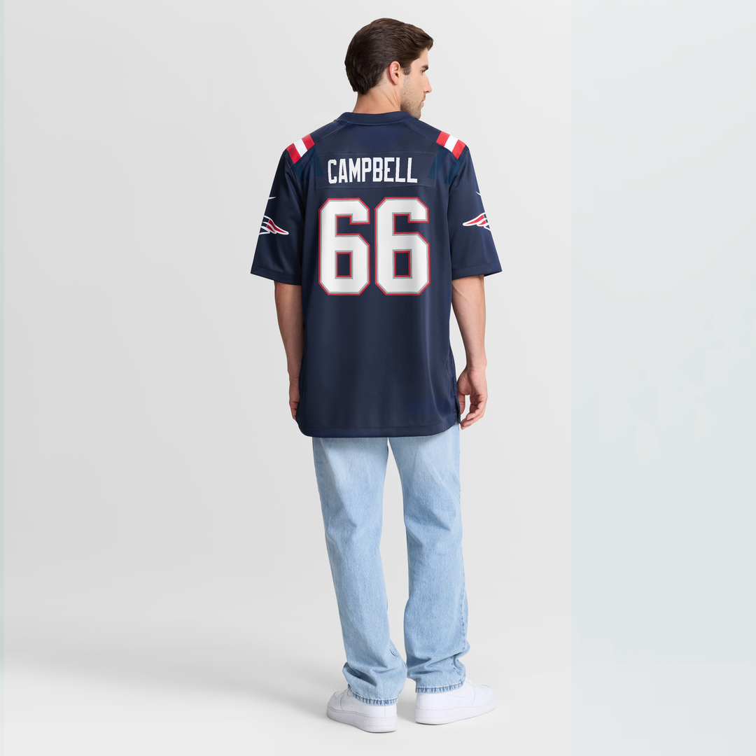 New England Patriots Will Campbell Nike Team Game Jersey - Navy