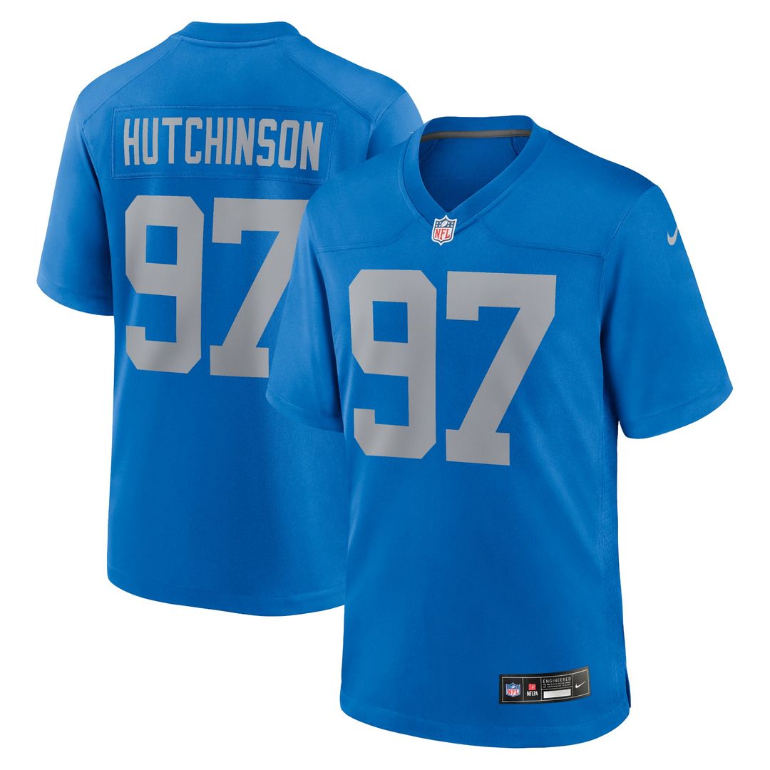 Detroit Lions Aidan Hutchinson Nike Alternate Game Jersey - Blue