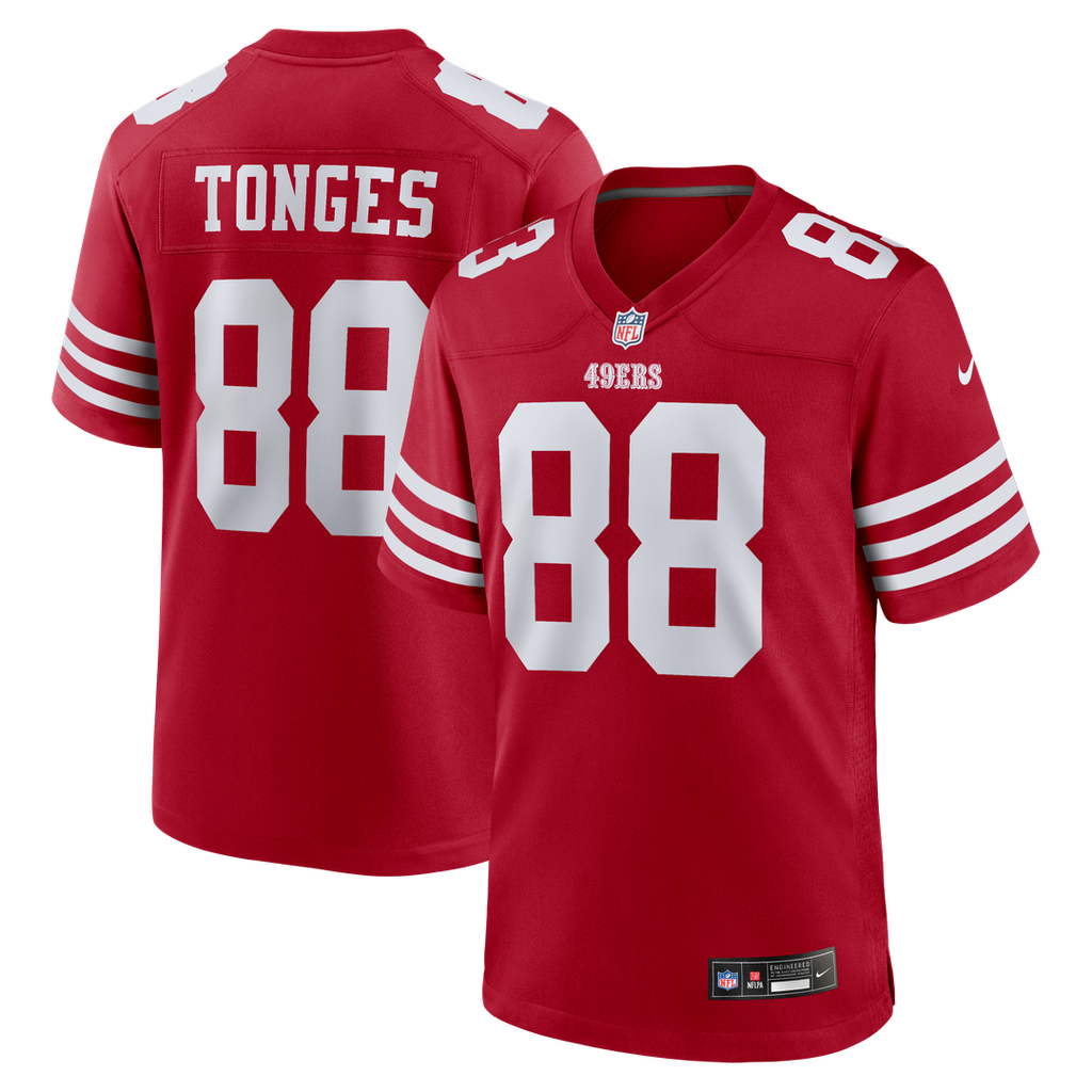San Francisco 49ers Jake Tonges Nike Team Game Jersey - Scarlet