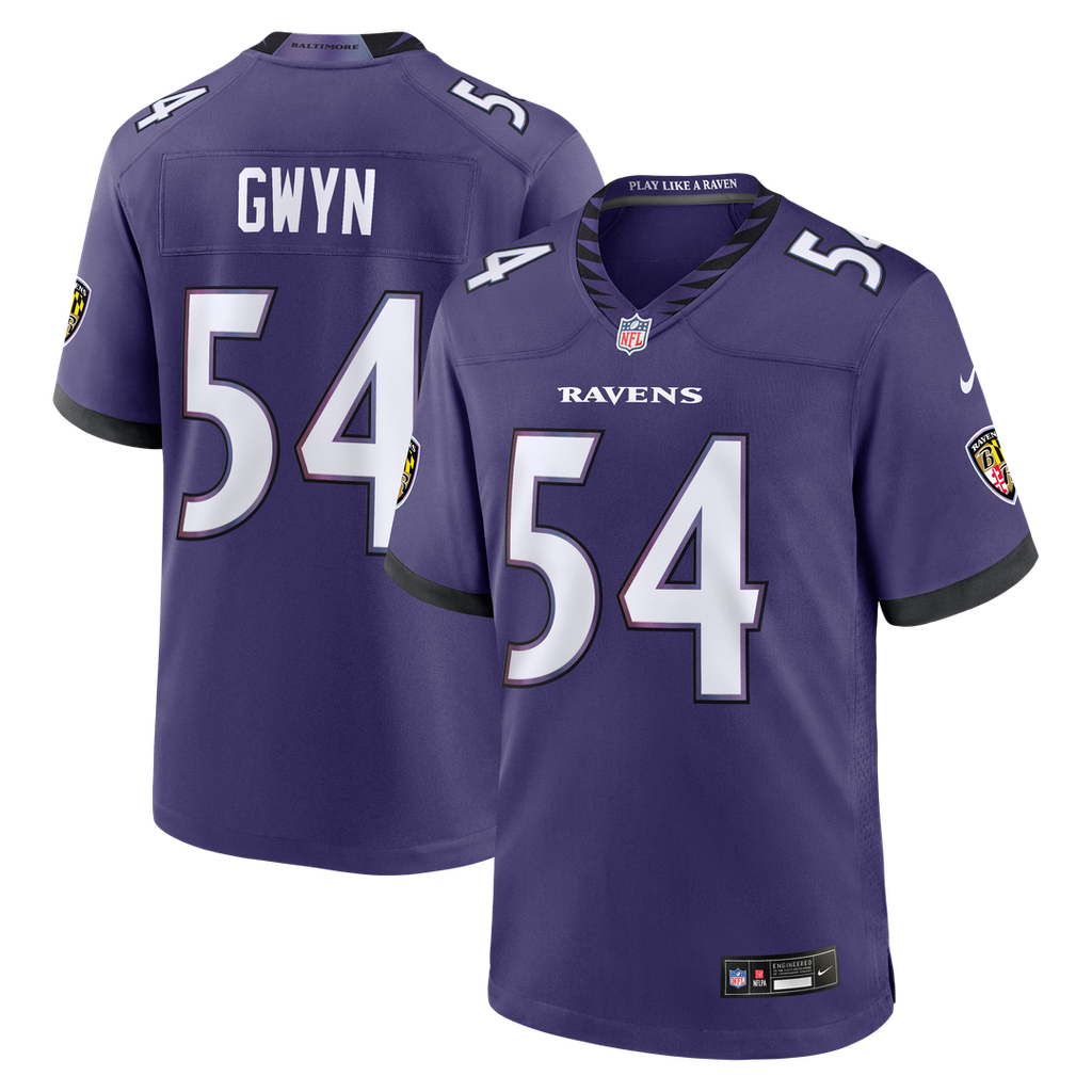 Baltimore Ravens Jovaughn Gwyn Nike Team Game Jersey - Purple