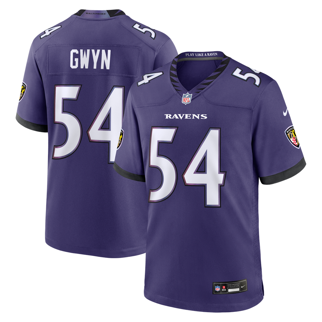 Baltimore Ravens Jovaughn Gwyn Nike Team Game Jersey - Purple