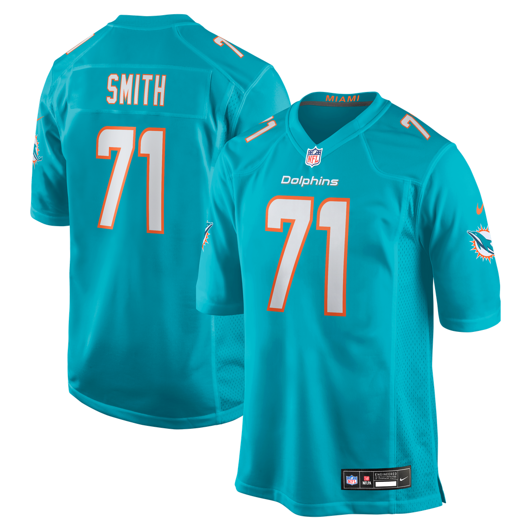 Miami Dolphins Kion Smith Nike Game Jersey - Aqua