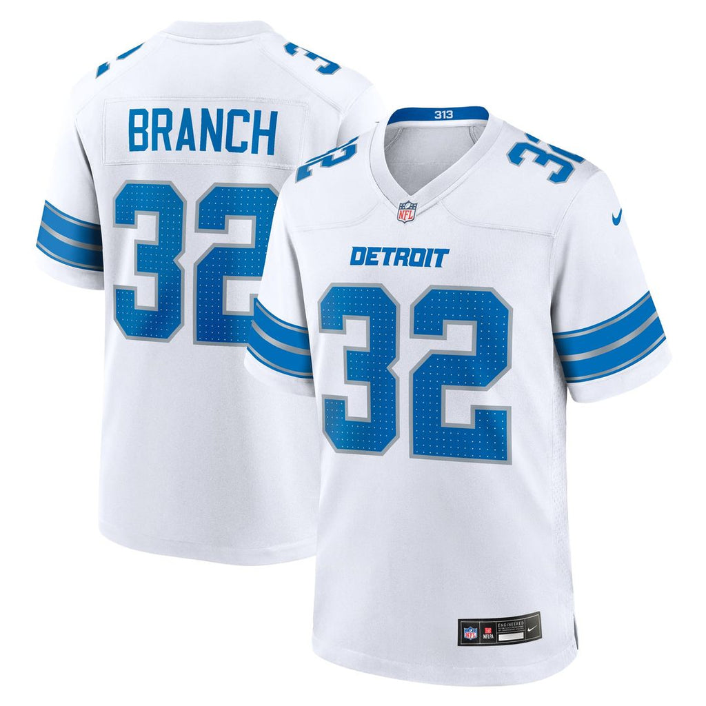 Detroit Lions Brian Branch Nike White Game Jersey - White