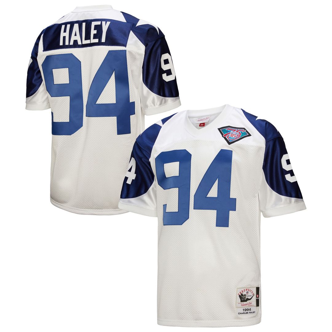 Dallas Cowboys 1994 Charles Haley Mitchell & Ness Authentic Throwback Retired Player Jersey - White
