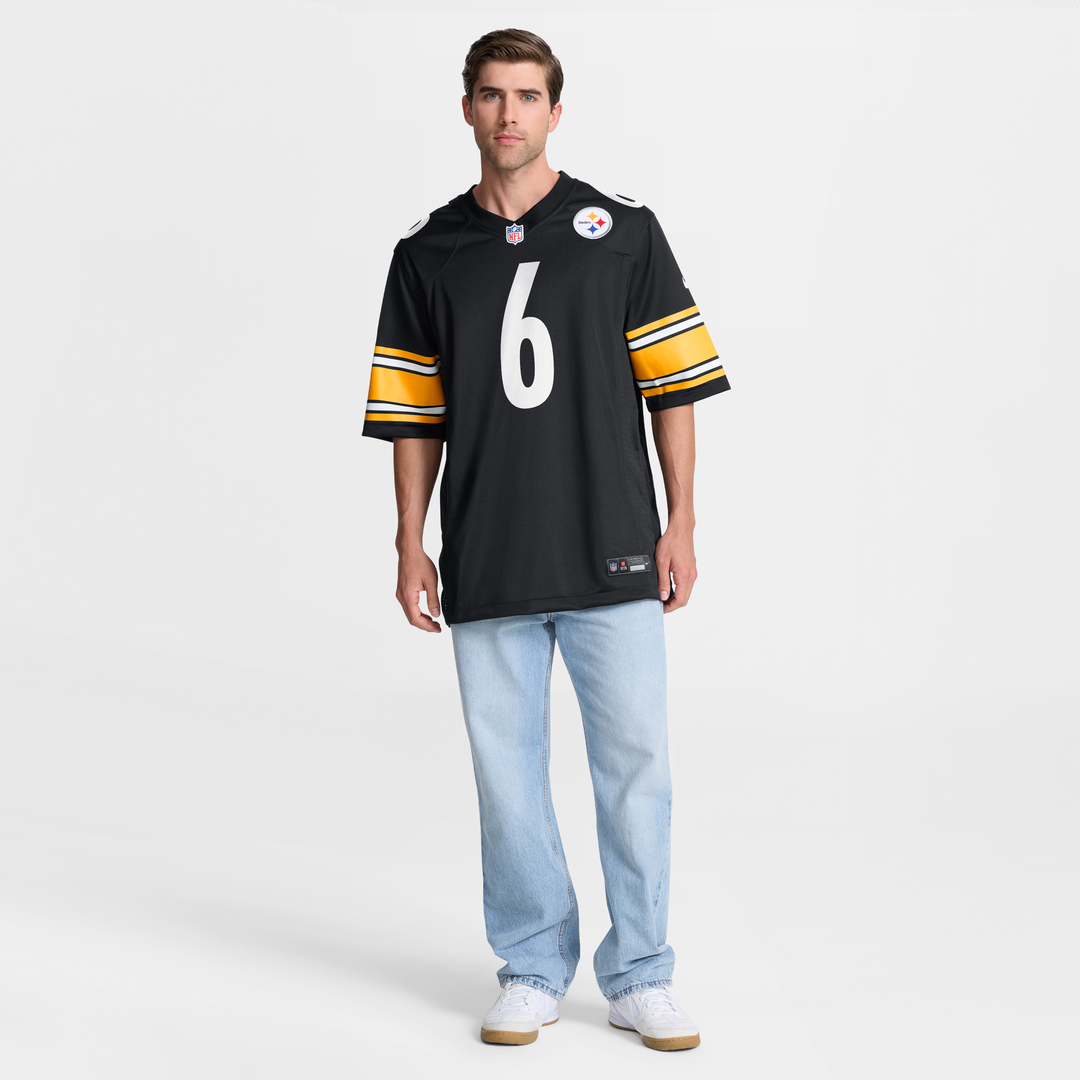 Pittsburgh Steelers Patrick Queen Nike Game Player Jersey - Black