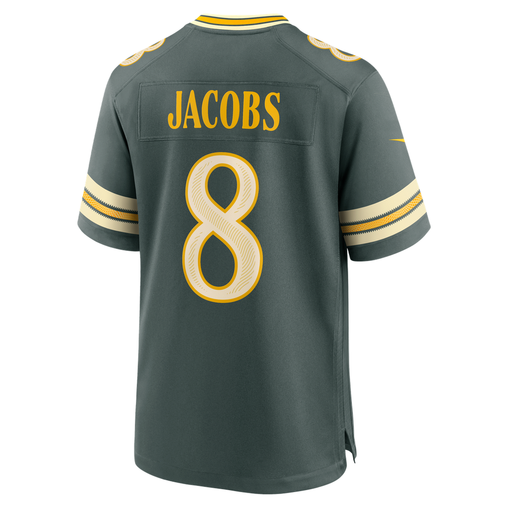 Green Bay Packers Josh Jacobs Nike 2026 Rivalries Collection Game Jersey - Green