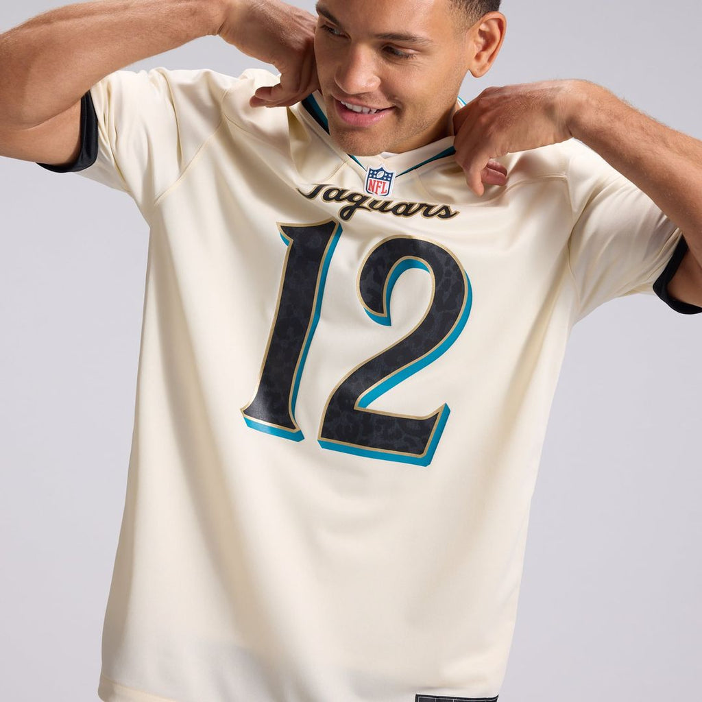 Jacksonville Jaguars Travis Hunter Nike 2026 Rivalries Collection Game Jersey - Natural