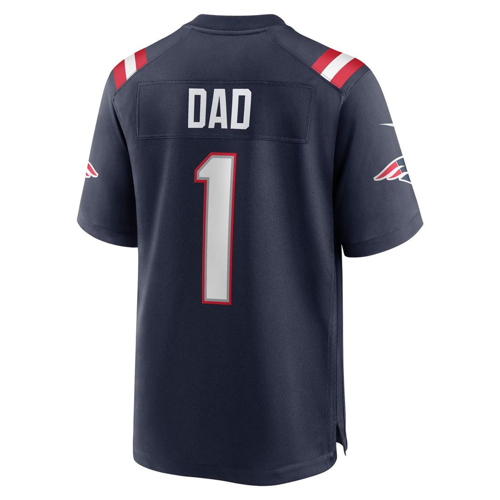 New England Patriots Number 1 Dad Nike Game Jersey - Navy