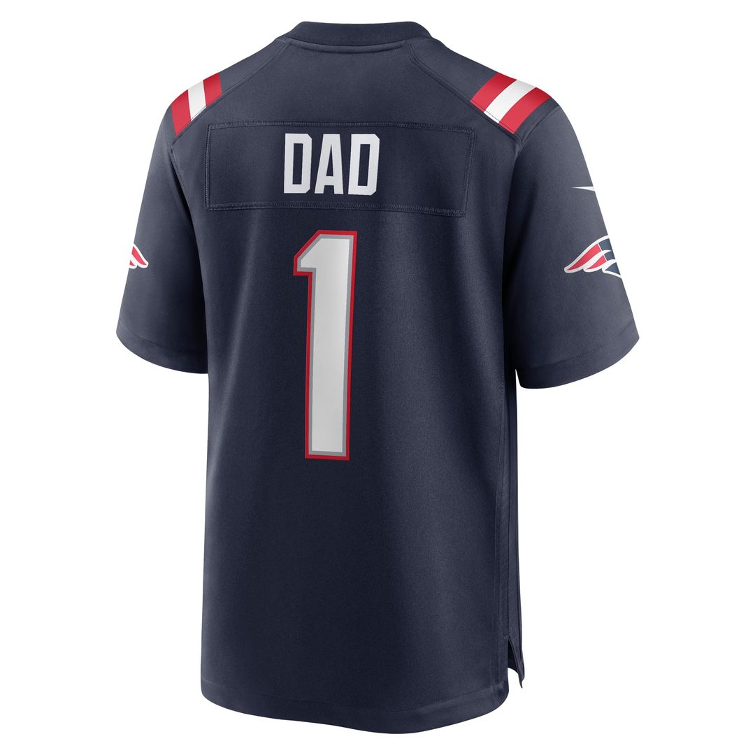 New England Patriots Number 1 Dad Nike Game Jersey - Navy