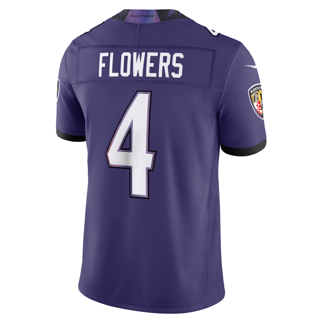 Baltimore Ravens Zay Flowers Nike Team Vapor F.U.S.E. Stitched Limited Jersey - Purple