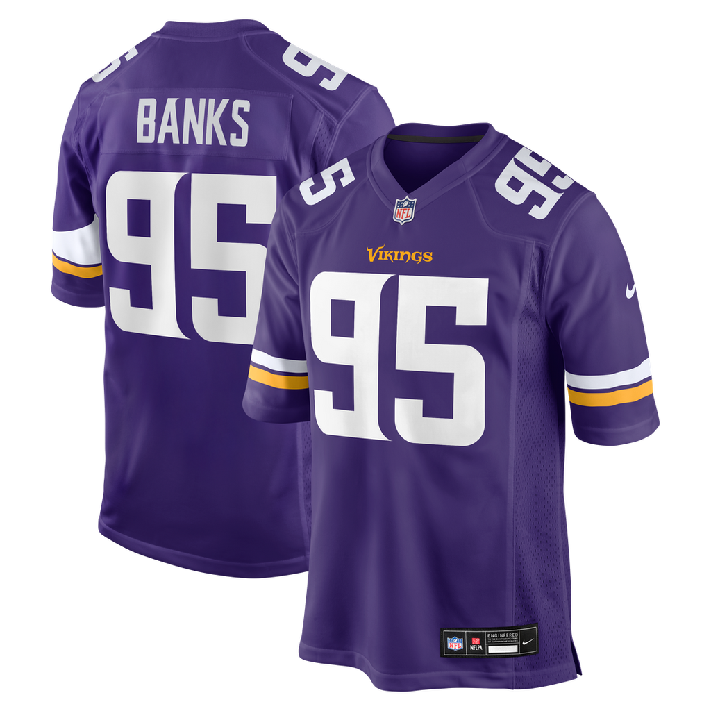 Minnesota Vikings Caleb Banks Nike Team Game Jersey - Purple