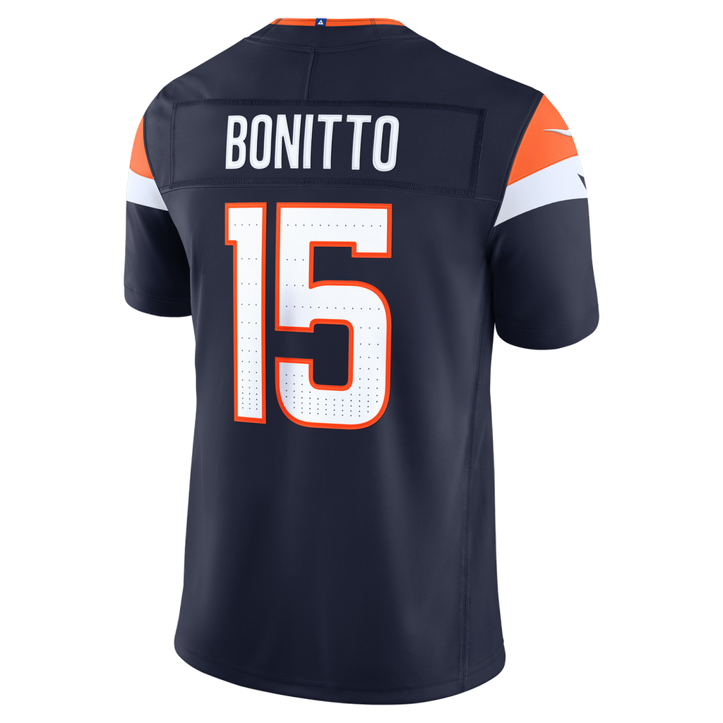 Denver Broncos Nik Bonitto Nike Alternate Vapor F.U.S.E. Stitched Limited Jersey - Navy