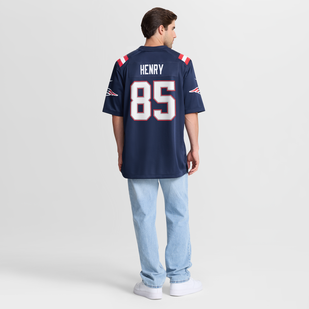 New England Patriots Hunter Henry Nike Team Game Jersey - Navy