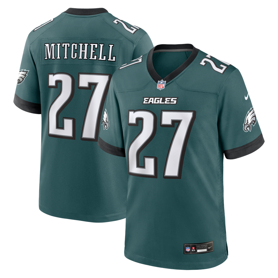 Philadelphia Eagles Quinyon Mitchell Nike Team Game Jersey - Midnight Green