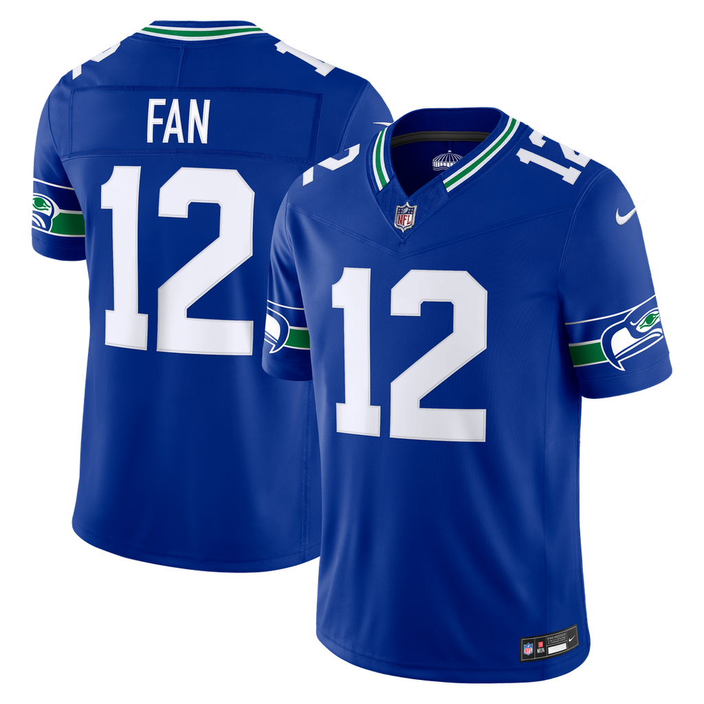 Seattle Seahawks 12s Nike Alternate Vapor F.U.S.E. Stitched Limited Jersey - Royal