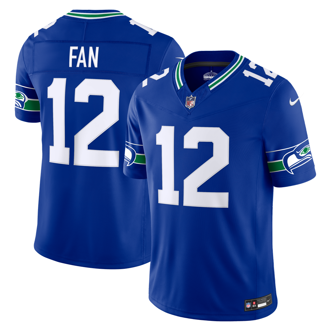 Seattle Seahawks 12s Nike Alternate Vapor F.U.S.E. Stitched Limited Jersey - Royal
