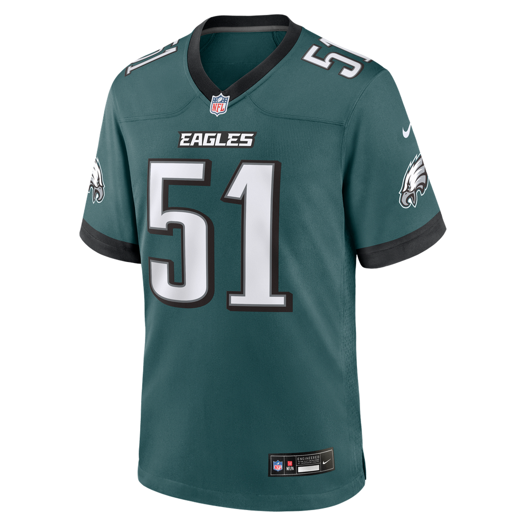 Philadelphia Eagles Cam Jurgens Nike Team Game Jersey - Midnight Green
