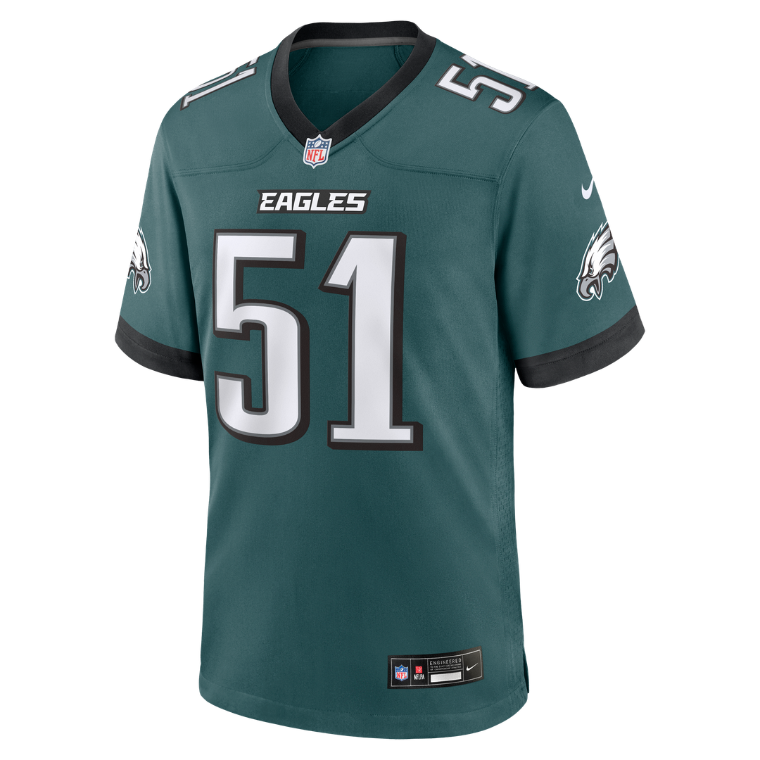 Philadelphia Eagles Cam Jurgens Nike Team Game Jersey - Midnight Green