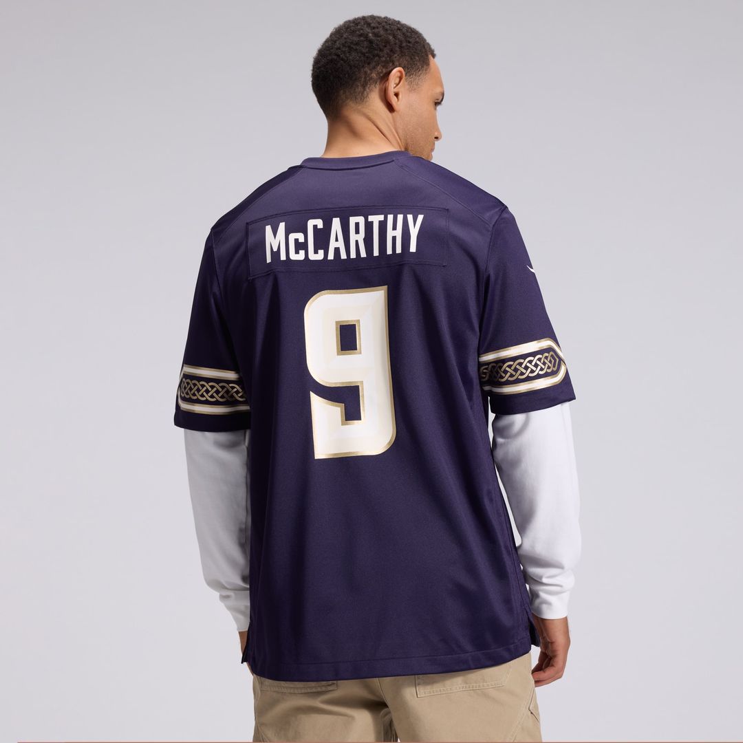 Minnesota Vikings J.J McCarthy Nike 2026 Rivalries Collection Game Jersey - Purple