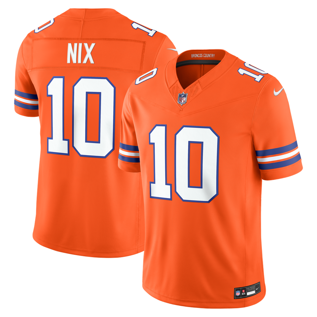 Denver Broncos Bo Nix Nike Vapor F.U.S.E. Stitched Limited Jersey - White