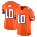 Denver Broncos Bo Nix Nike Alternate Mile High Collection 1977 Throwback Vapor F.U.S.E. Stitched Limited Jersey - Orange