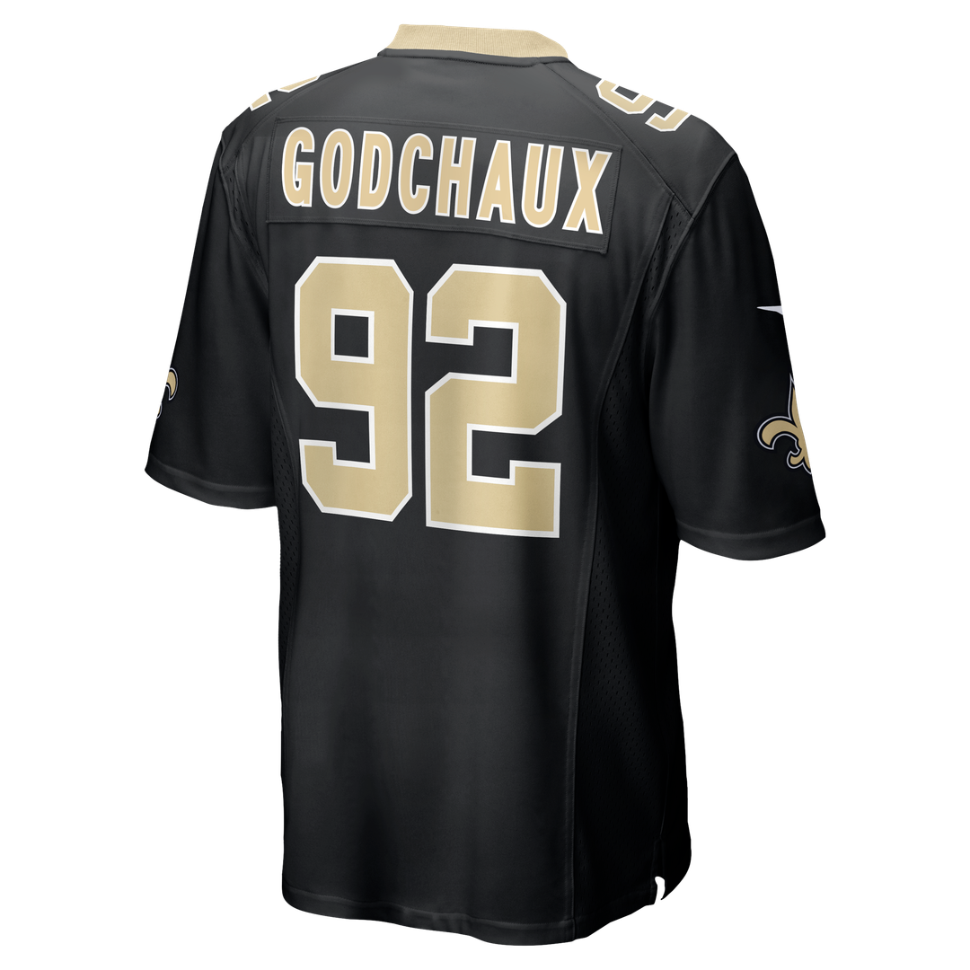 New Orleans Saints Davon Godchaux Nike Team Game Jersey - Black