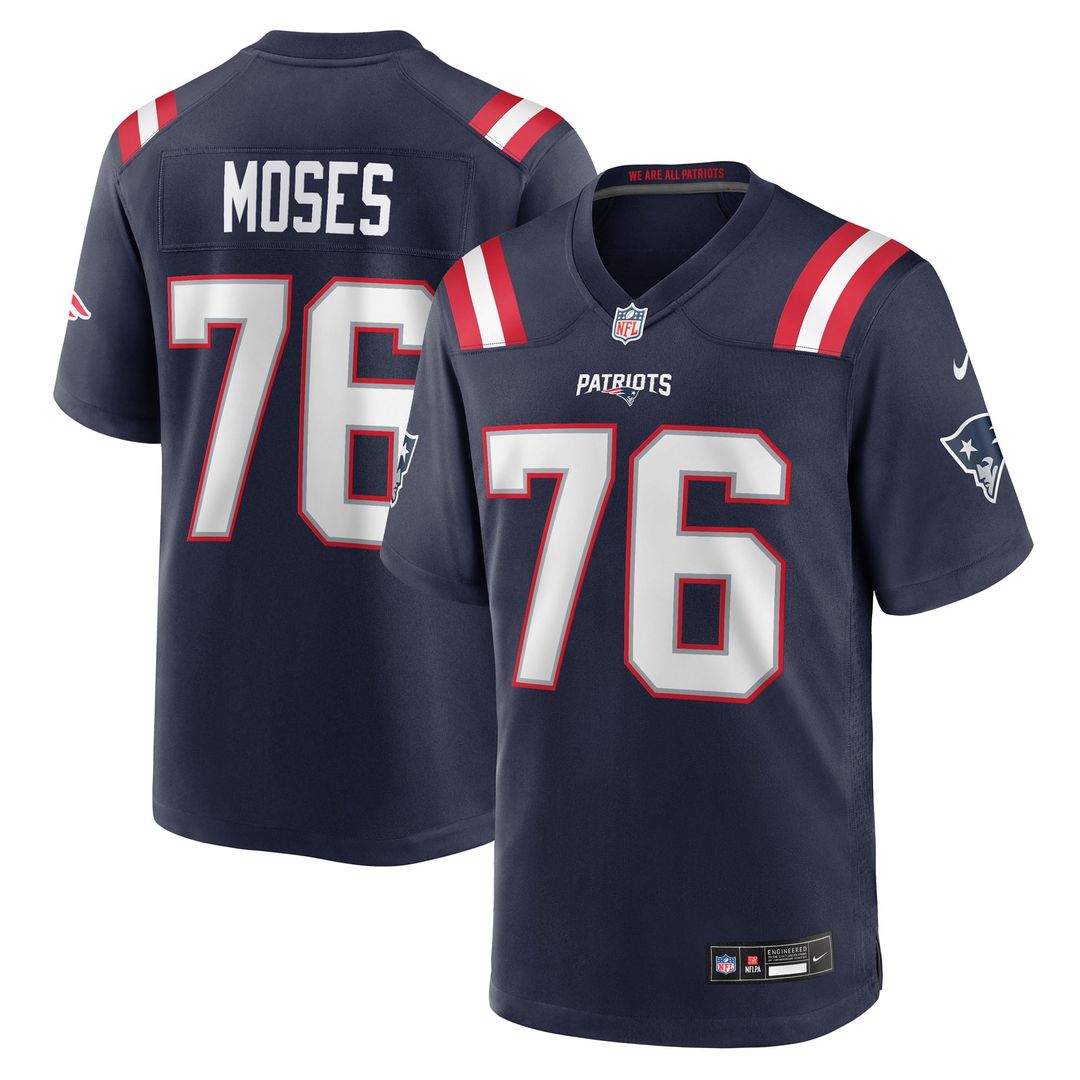 New England Patriots Morgan Moses Nike Team Game Jersey - Navy
