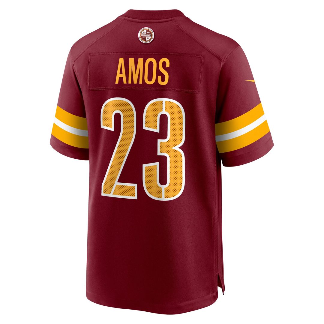 Washington Commanders Trey Amos Nike Team Game Jersey - Burgundy