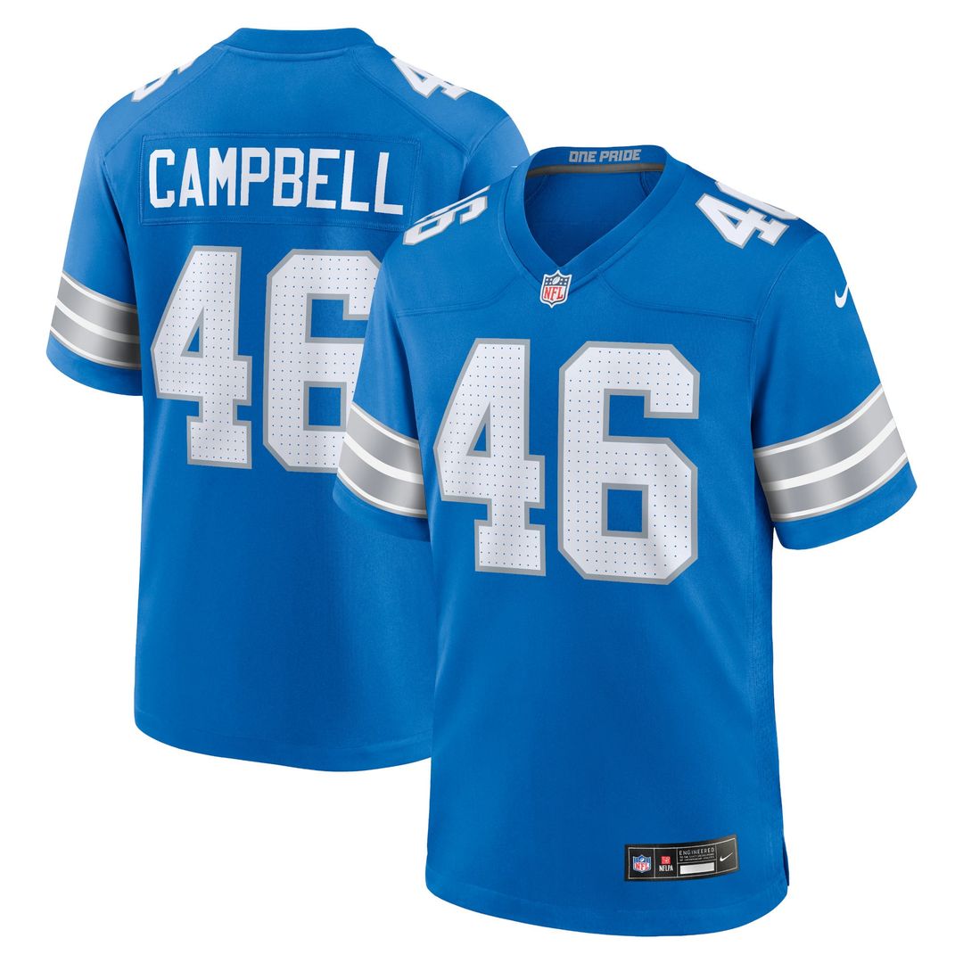 Detroit Lions Jack Campbell Nike Game Jersey - Blue