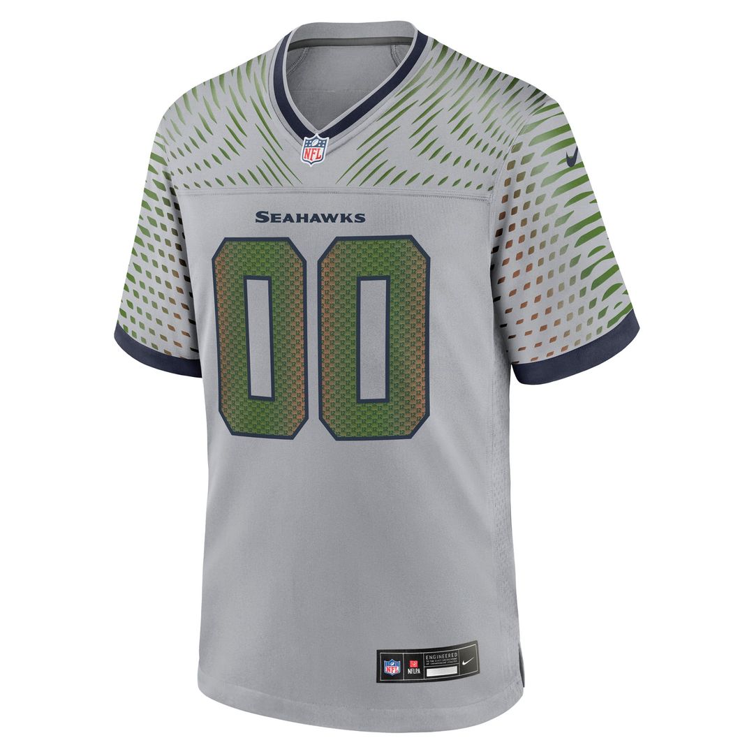 Seattle Seahawks Nike Rivalries Collection Custom Game Jersey - Gray