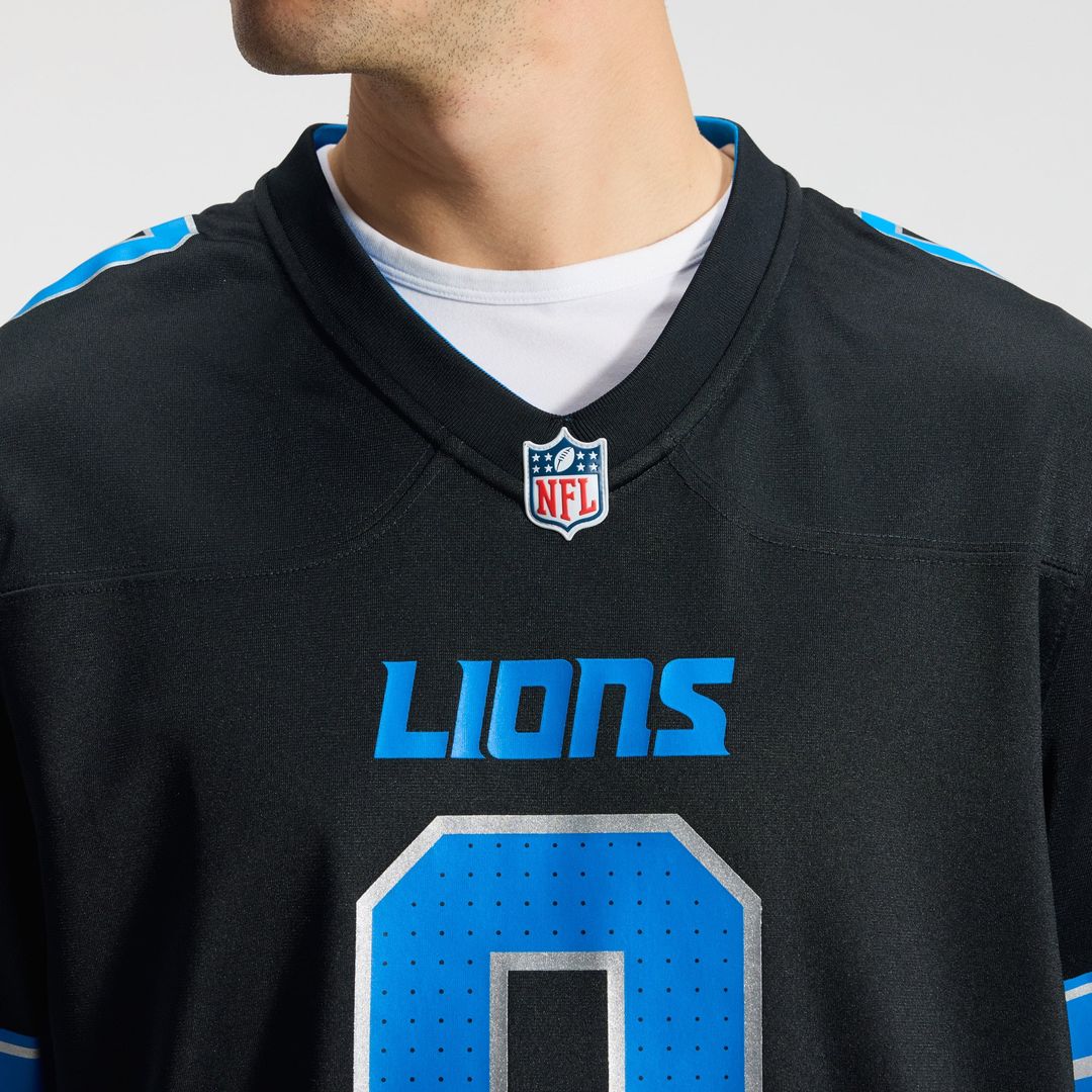 Detroit Lions Jahmyr Gibbs Nike 2nd Alternate Game Player Jersey - Black