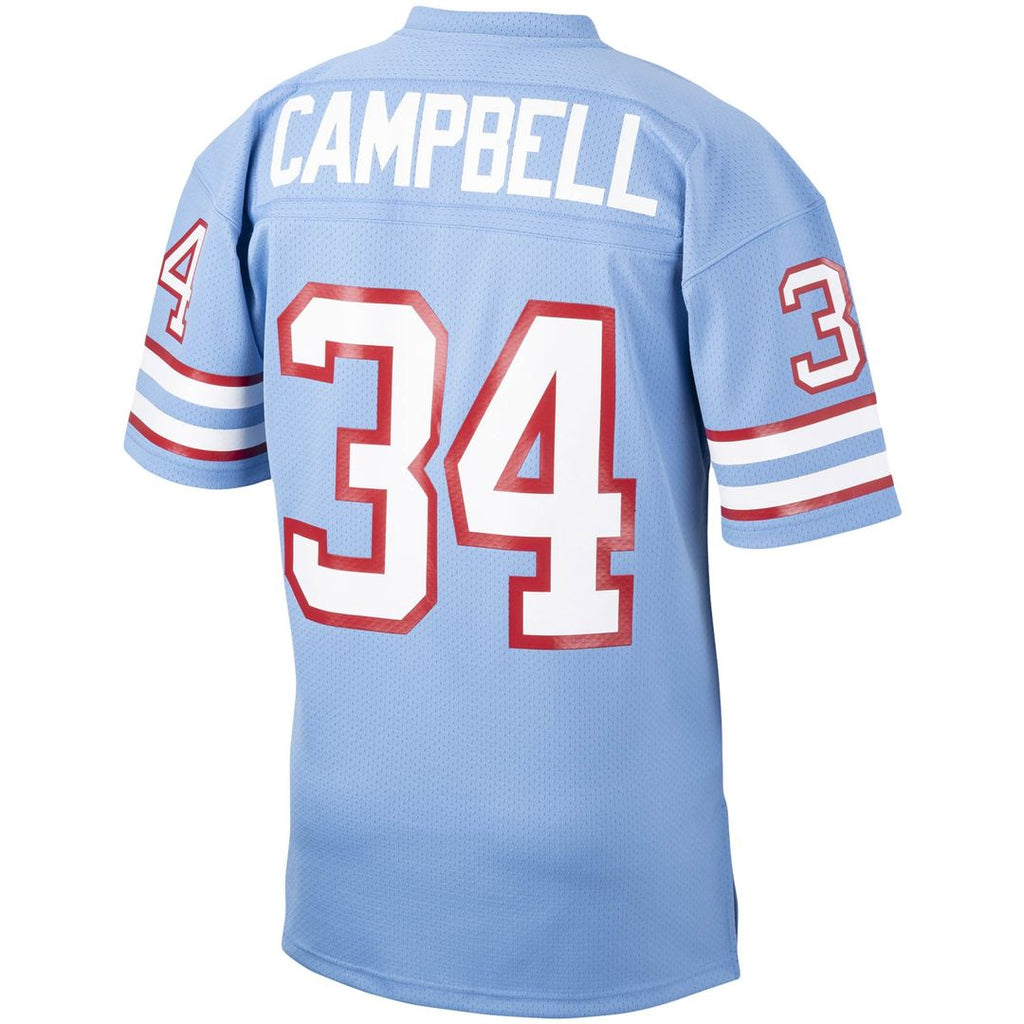 Houston Oilers 1980 Earl Campbell Mitchell & Ness Authentic Throwback Retired Player Jersey - Light Blue